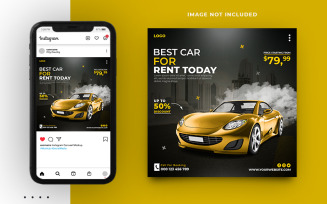 Rental Car Social Media Instagram Post and Web Banner