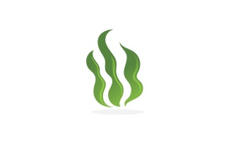 Seaweed Vector Logo Design Template V5