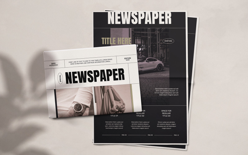 The Great Newspaper Indesign Template Magazine Template