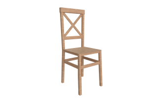 Wooden Chair Low-poly 3D model