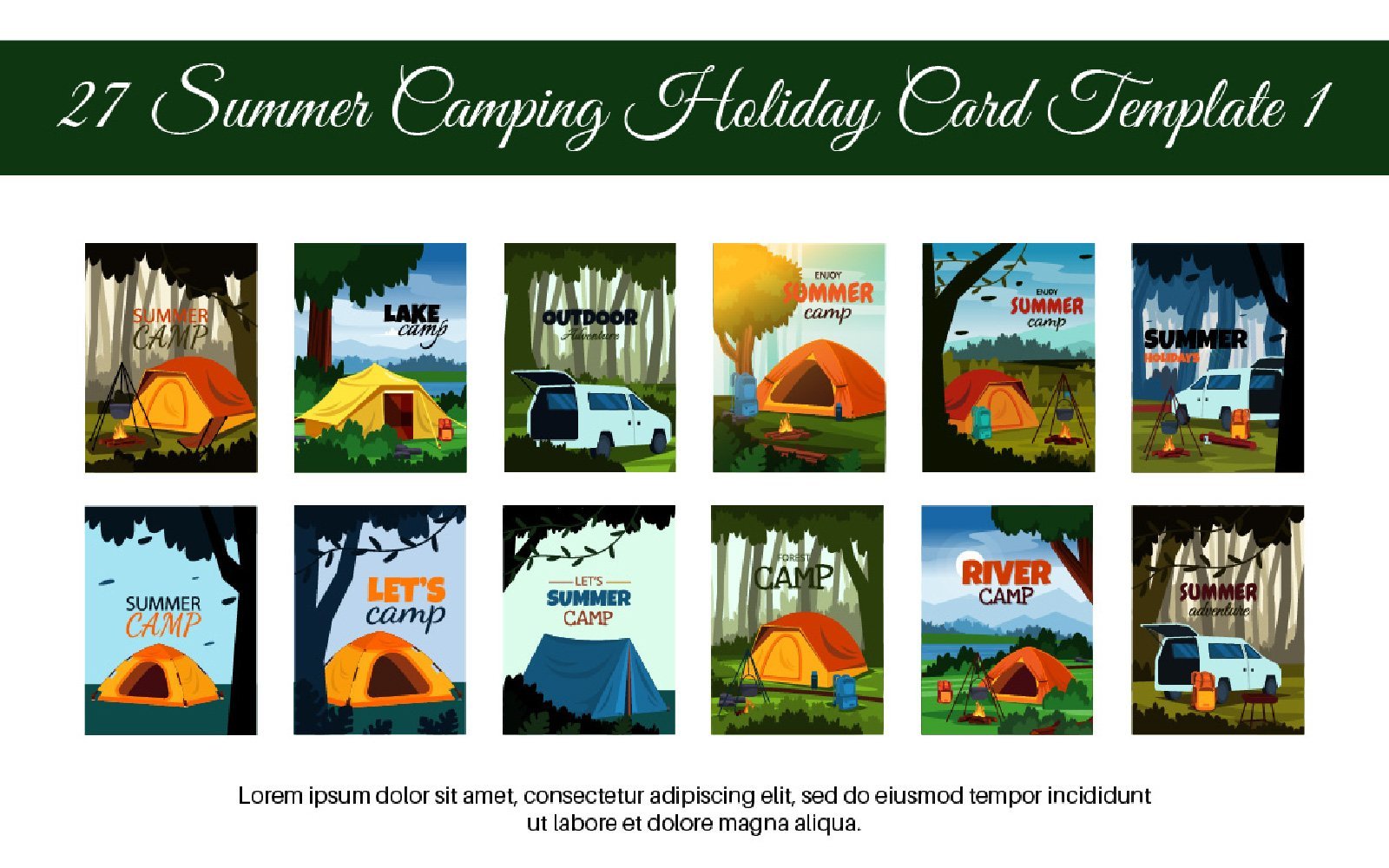 Kit Graphique #258330 Temps Camping Web Design - Logo template Preview