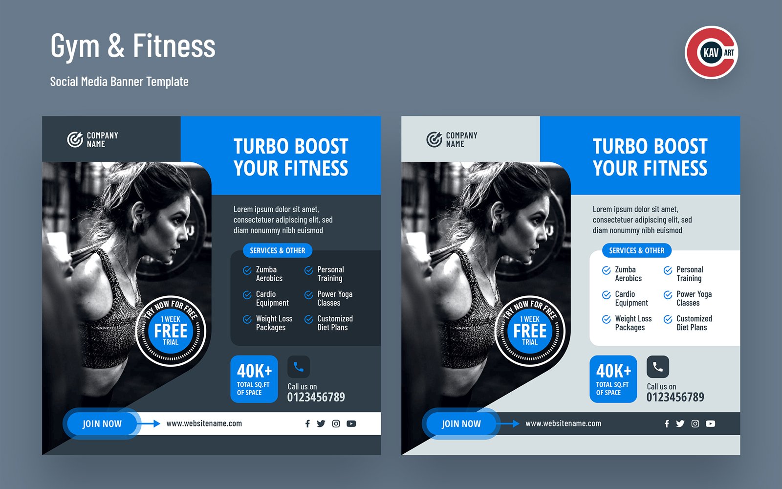 Template #258350 Fitness Media Webdesign Template - Logo template Preview