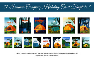 27 Summer Camping Holiday Card Template 3