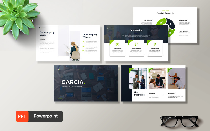 Garcia Company Profile Powerpoint PowerPoint Template
