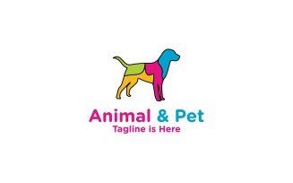 Animal & Pet DOG Multi color Logo Template