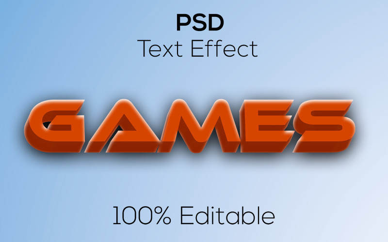 3D Games | Modern Editable 3d Games Psd Text Effect Illustration