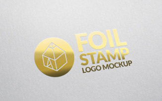 Foil Stamp Gold Logo Mock-Up