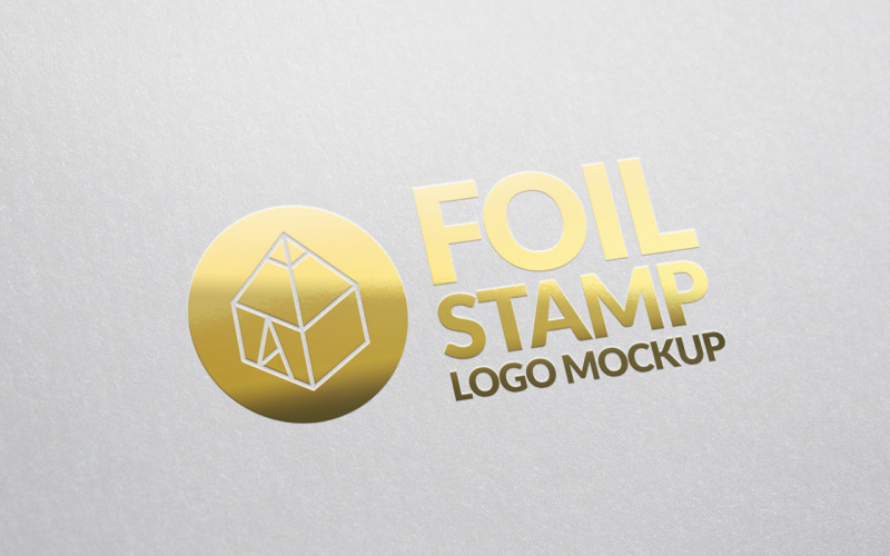 Foil Stamp Gold Logo Mock-Up Product Mockup