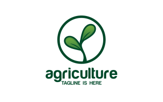 Green Plant Agriculture Logo Template