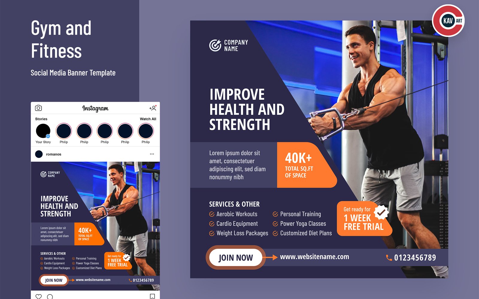 Template #258816 Fitness Media Webdesign Template - Logo template Preview