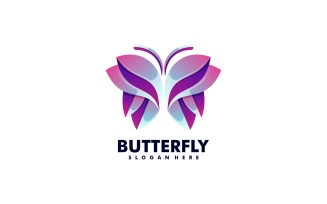 Butterfly Colorful Gradient Logo Template