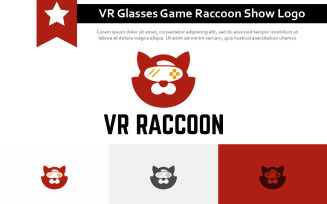 Fun VR Glasses Game Raccoon Show Animal Logo