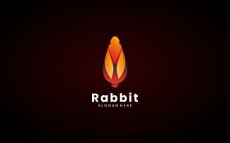 LogoTemplate Rabbit Gradient Colorful