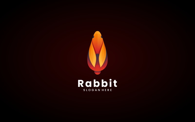 LogoTemplate Rabbit Gradient Colorful Logo Template