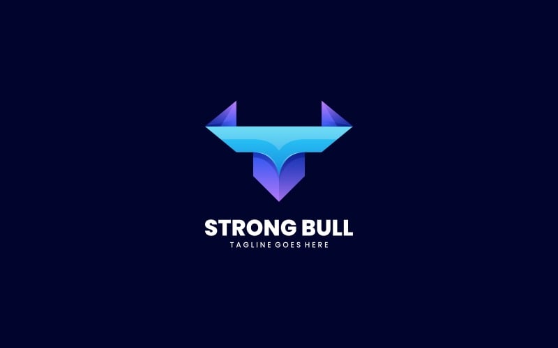 Strong Bull Colorful Logo Logo Template