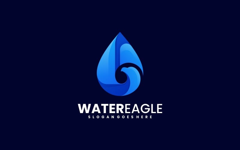 Water Eagle Gradient Colorful Logo Logo Template