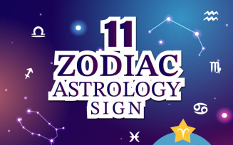 11 Zodiac Wheel Astrological Sign Illustration