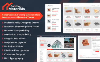 Construction & Building Materials Store Woocommerce Elementor Theme