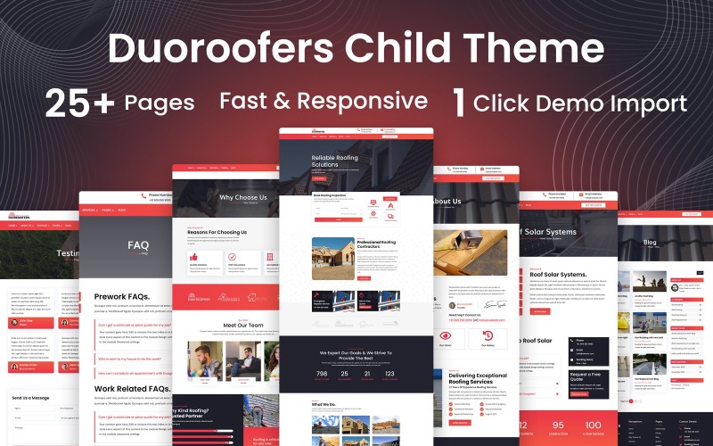 Duoroofers Roofing WordPress Divi Child Theme WordPress Theme