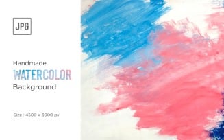 Hand painted Pink and Blue Water color Background