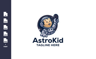 Little Astronaut Baby Holding Coin Illustration