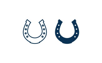 Horseshoe Vector Logo Design Template V1