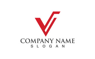 V Business Letter Vector Logo V10
