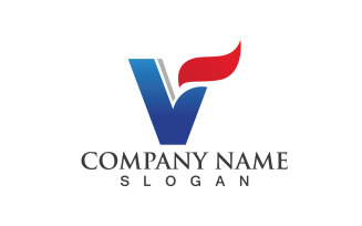 V Business Letter Vector Logo V11