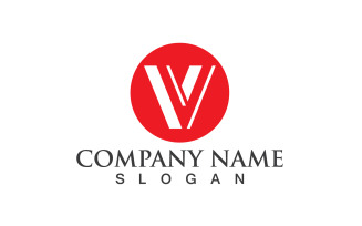 V Business Letter Vector Logo V12