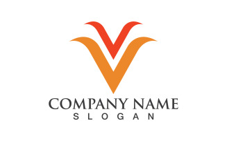 V Business Letter Vector Logo V9