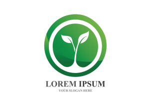 Logos of Green Tree Leaf Ecology Element Vector V13