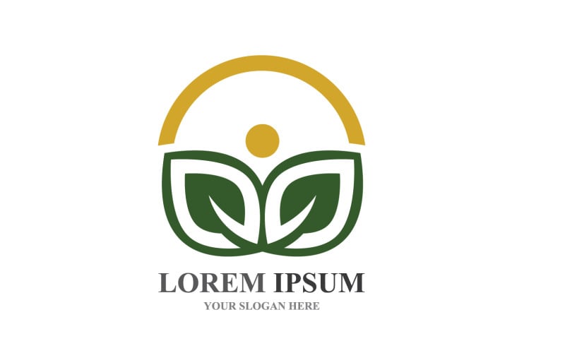 Logos of Green Tree Leaf Ecology Element Vector V14 Logo Template