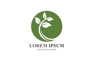 Logos of Green Tree Leaf Ecology Element Vector V16