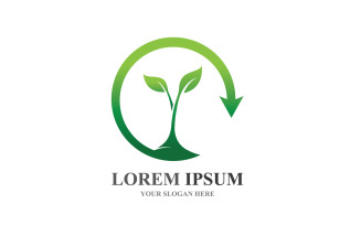 Logos of Green Tree Leaf Ecology Element Vector V7
