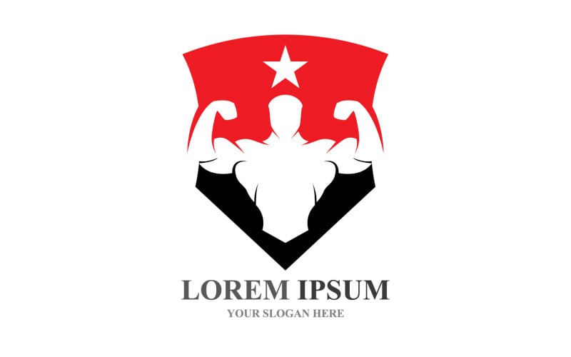 Sport Label Gym Badge Fitness Logo Design V13 Logo Template