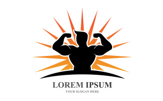 Sport Label Gym Badge Fitness Logo Design V16