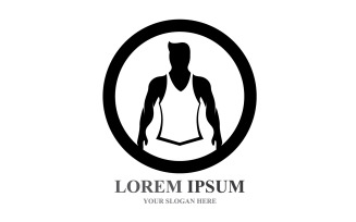 Sport Label Gym Badge Fitness Logo Design V25