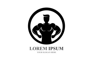 Sport Label Gym Badge Fitness Logo Design V31