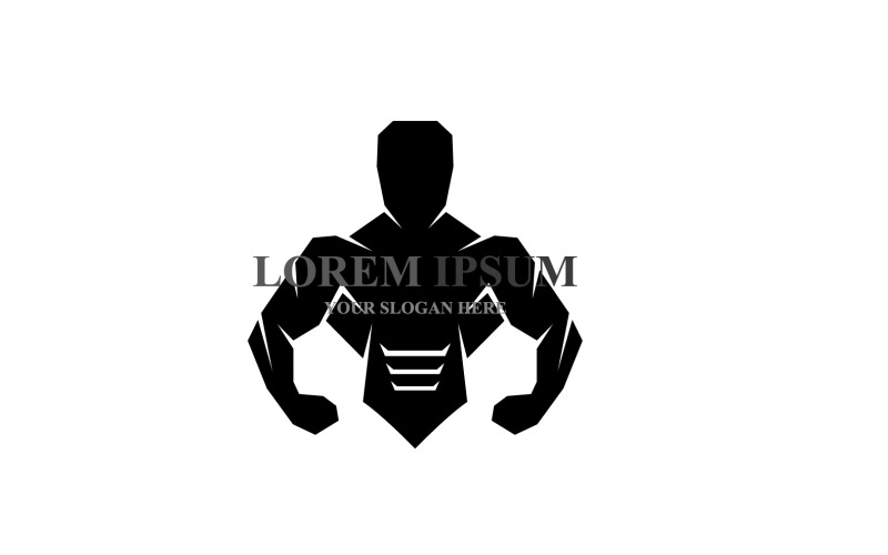 Sport Label Gym Badge Fitness Logo Design V8 Logo Template