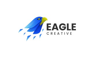 Vector Eagle Head Gradient Logo Style