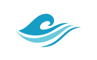 Wave Beach Logo Symbols Vector Template V10