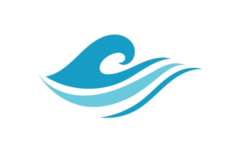 Wave Beach Logo Symbols Vector Template V10 Logo Template