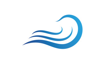 Wave Beach Logo Symbols Vector Template V11