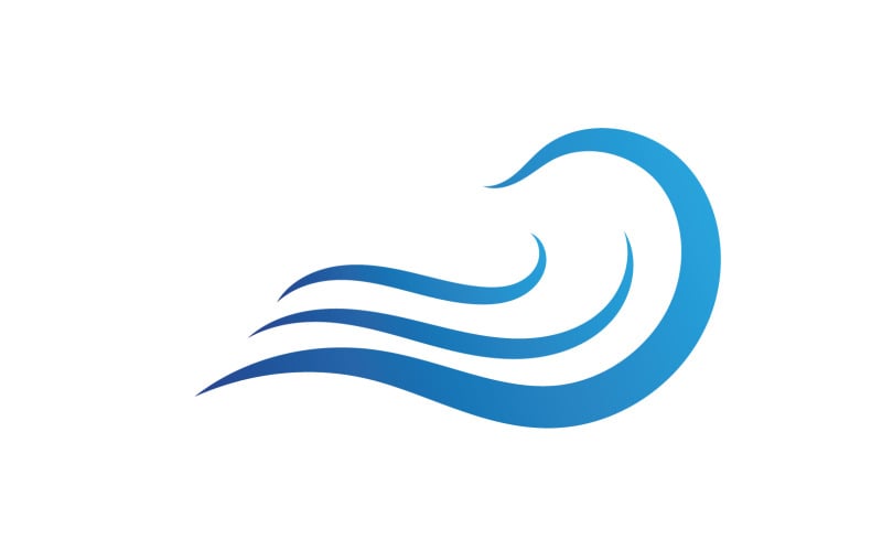 Wave Beach Logo Symbols Vector Template V11 Logo Template