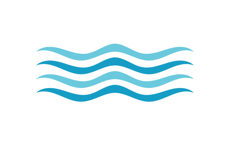 Wave Beach Logo Symbols Vector Template V17 Logo Template
