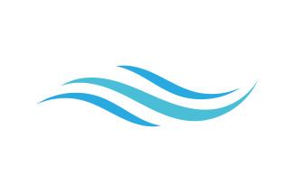 Wave Beach Logo Symbols Vector Template V19