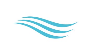 Wave Beach Logo Symbols Vector Template V21