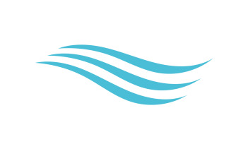 Wave Beach Logo Symbols Vector Template V21