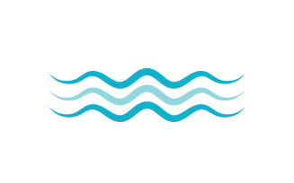 Wave Beach Logo Symbols Vector Template V26