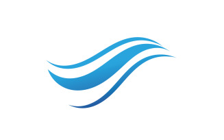 Wave Beach Logo Symbols Vector Template V28